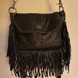 Cut’n Paste Leather Fringe Bag